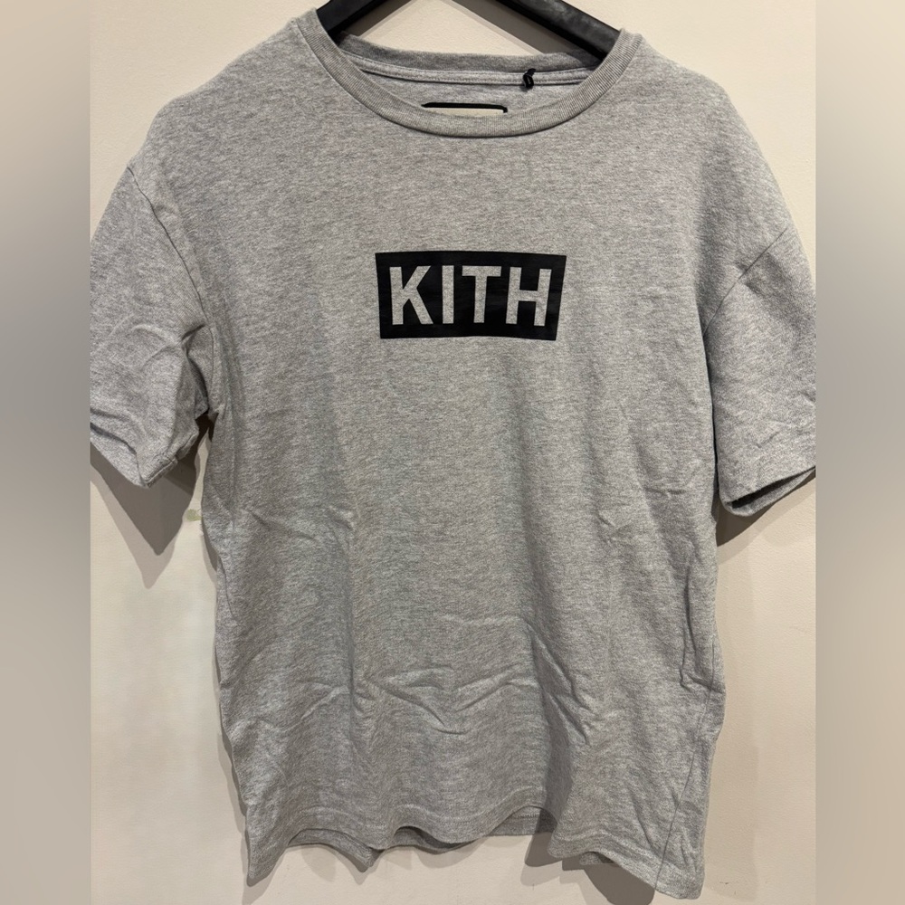 Kith Heather Gray box logo Tee